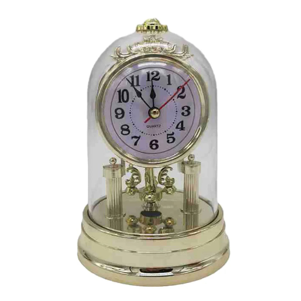 Vintage European Style Table Clock with Pendulum & Chime — Antique Retro Design