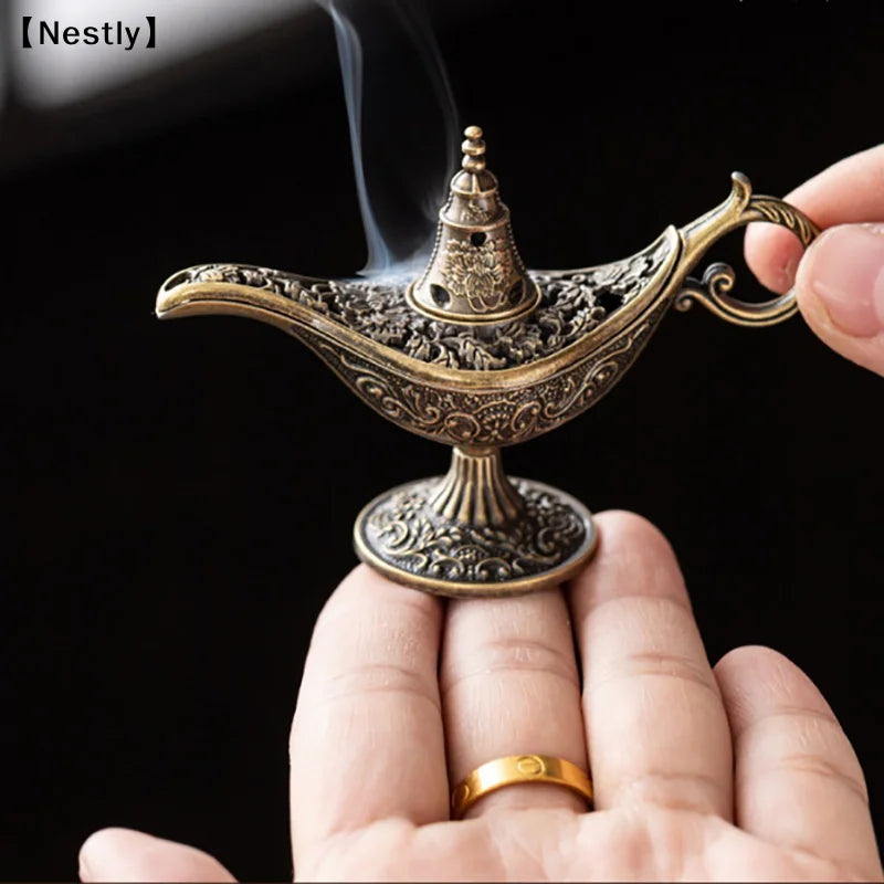 Metal Arabic Lamp Design Incense Burner – Home Decor Accent