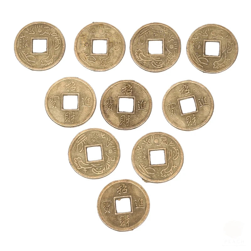 Chinese I Ching Feng Shui Collectible Coins – Decorative Metal Charms