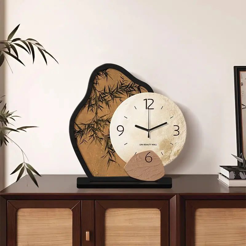 Antique Style Silent Desktop Clock — Acrylic Table Clock for Living Room