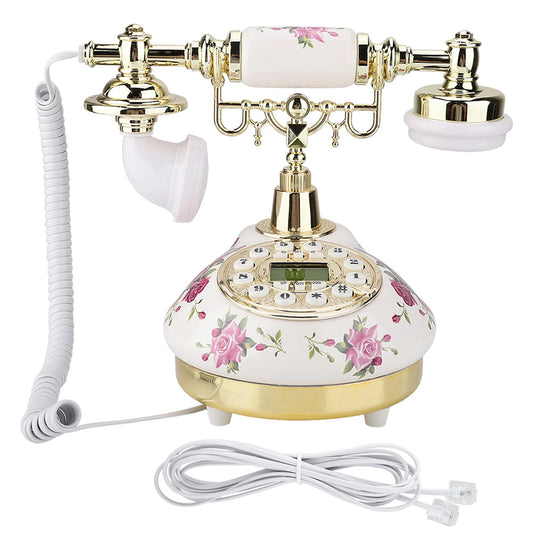 Antique Telephone MS-9101 — Vintage Retro Ceramic Phone for Home Decor