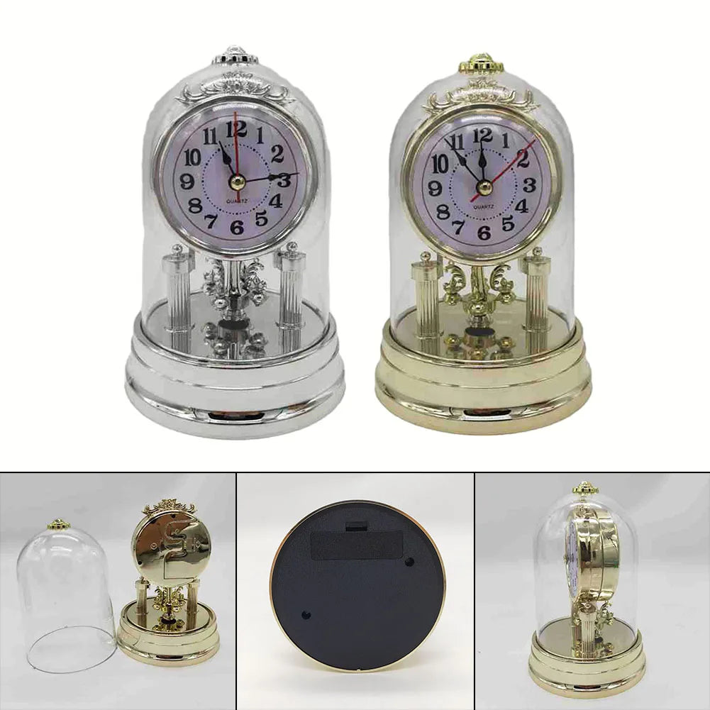 Vintage European Style Table Clock with Pendulum & Chime — Antique Retro Design