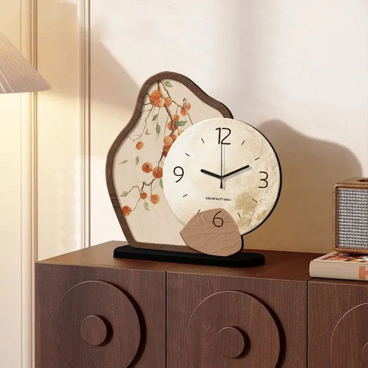 Antique Style Silent Desktop Clock — Acrylic Table Clock for Living Room