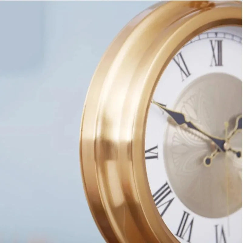 Antique Style Silent Floor Clock — Retro European Standing Clock for Living Room