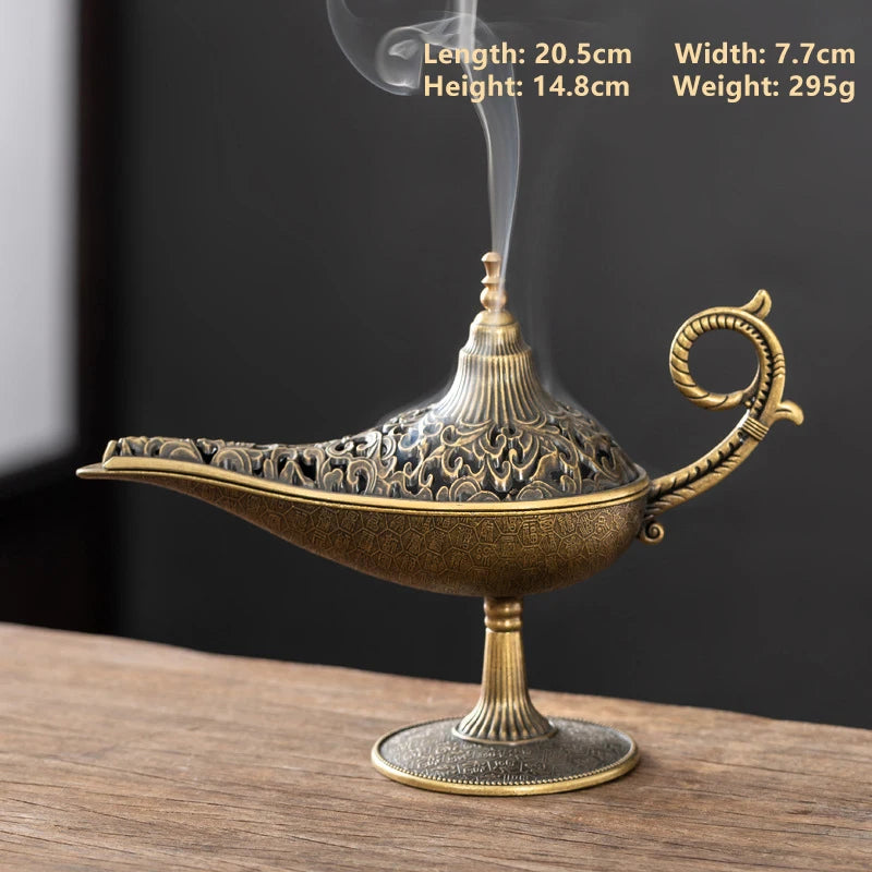 Metal Arabic Lamp Design Incense Burner – Home Decor Accent