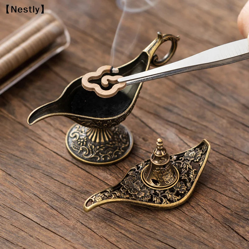 Metal Arabic Lamp Design Incense Burner – Home Decor Accent