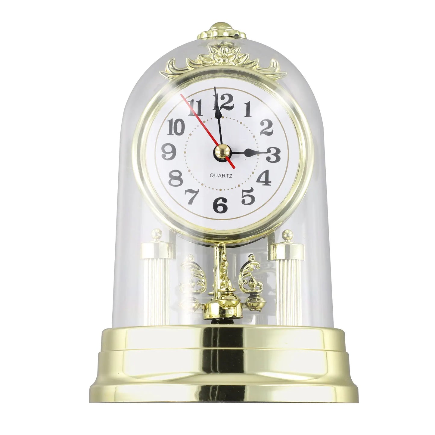 Vintage European Style Table Clock with Pendulum & Chime — Antique Retro Design