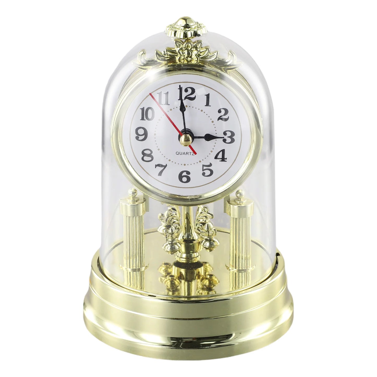 Vintage European Style Table Clock with Pendulum & Chime — Antique Retro Design