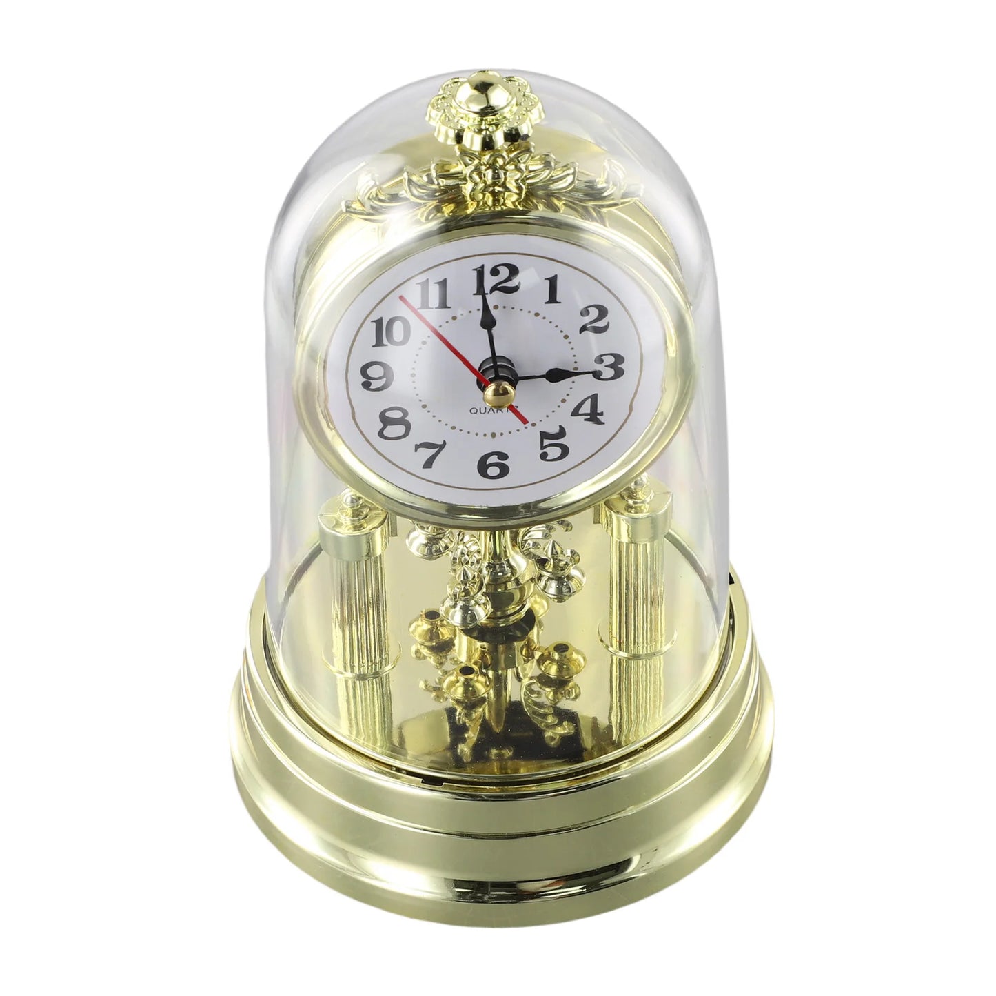 Vintage European Style Table Clock with Pendulum & Chime — Antique Retro Design