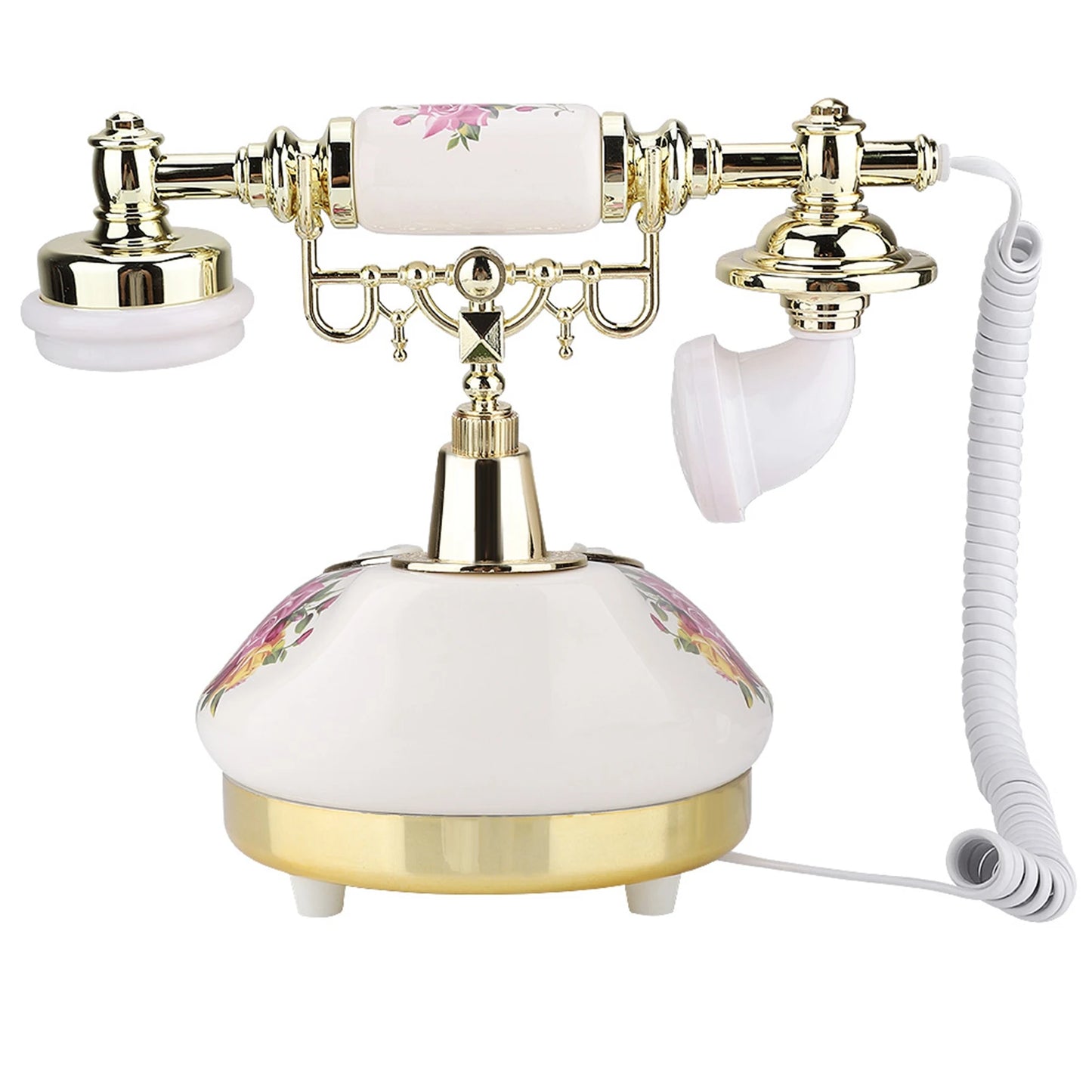 Antique Telephone MS-9101 — Vintage Retro Ceramic Phone for Home Decor