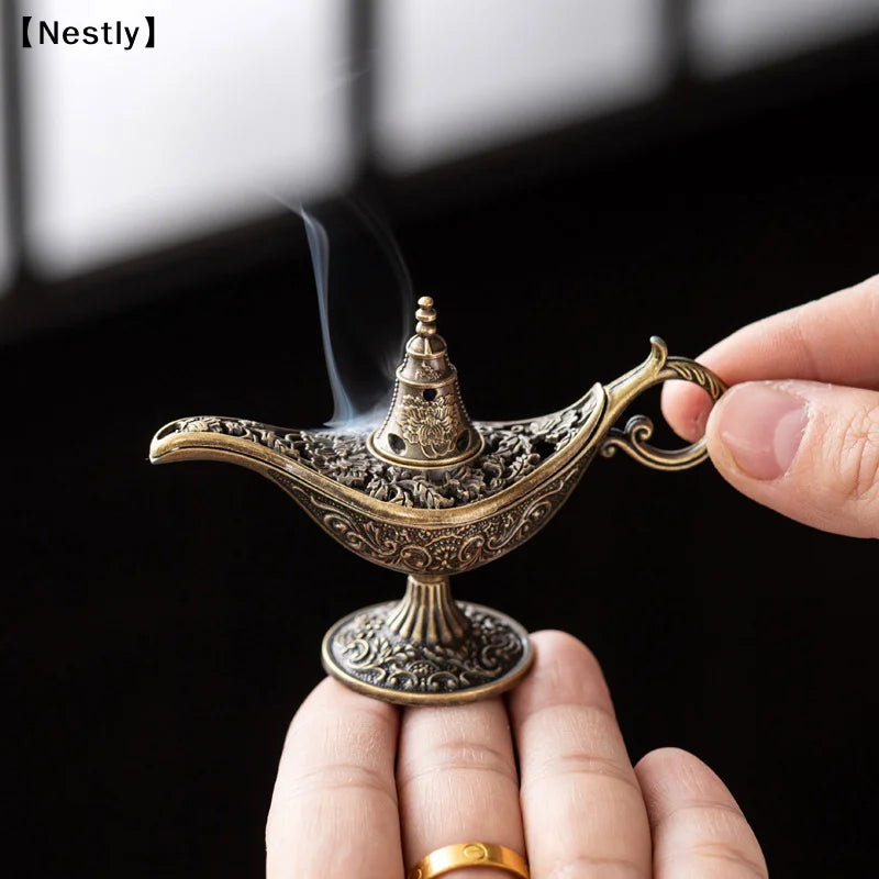 Metal Arabic Lamp Design Incense Burner – Home Decor Accent